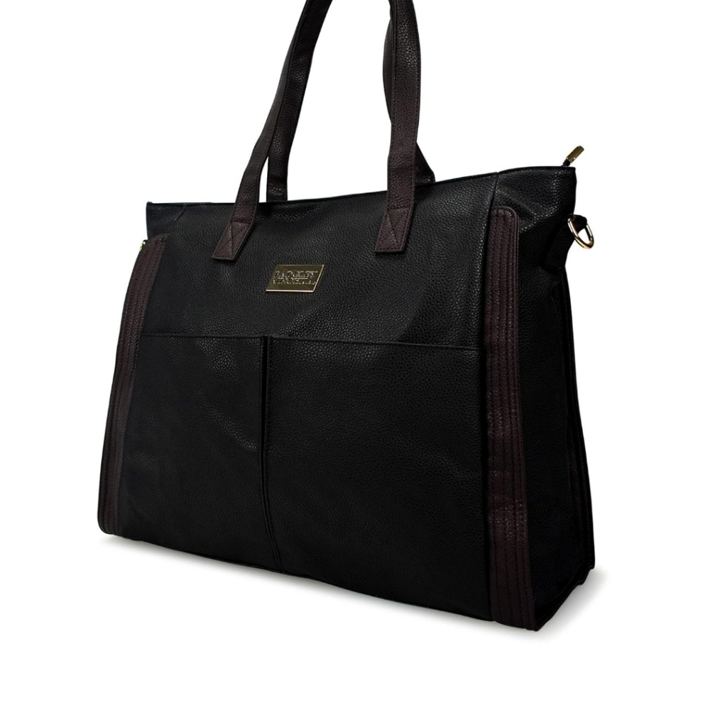 Badgley Mischka Black Vegan Leather Shoulder Bag - Picture 3 of 8